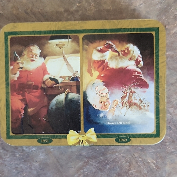 Coca Cola Other - Nostalgia Playing Card Coca-Cola "SANTA CLAUS 1949 & 51", Two Sealed Decks